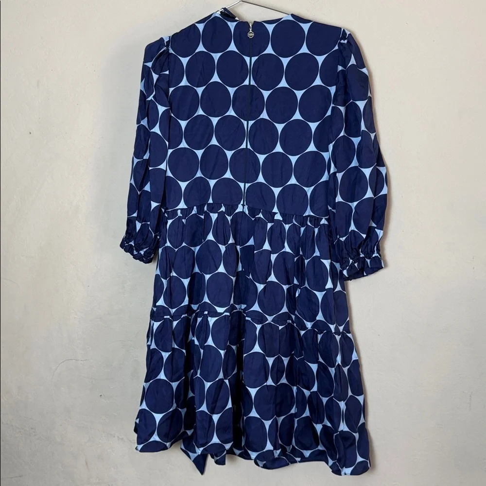 Kate Spade Joy Dot Silk-blend Twill Dress Size 8